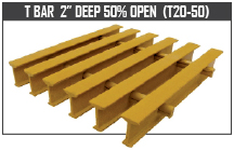 I Bar 2” Deep 50% Open