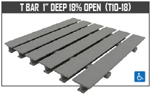T Bar 1” Deep 18% Open