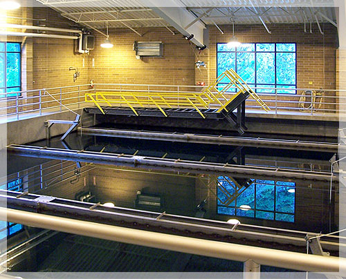 retractable stairs for Ogden City water treatment plant