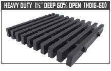 Heavy Duty 1-1/2” Deep 50% Open