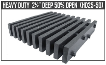 Heavy Duty 2-1/2” Deep 50% Open