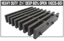 Heavy Duty 2-1/2” Deep 60% Open