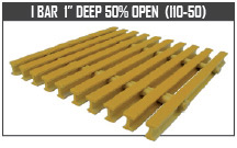I Bar 1” Deep 50% Open
