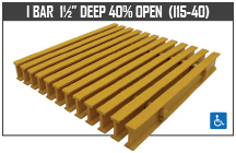 I Bar 1-1/2” Deep 40% Open