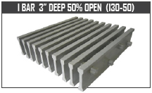I Bar 3” Deep 50% Open