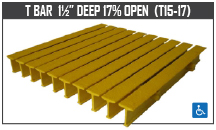 T Bar 1-1/2” Deep 17% Open