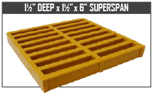 1-1/2” Deep x 1-1/2” x 6” Superspan