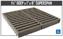 1-1/2” Deep x 1” x 6” Superspan